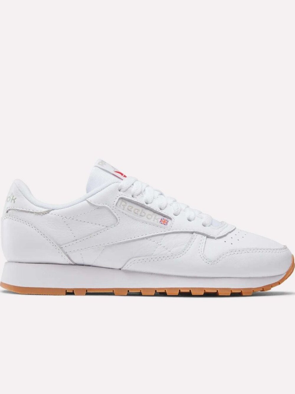 Reebok Classic Leather Sneakers in White/Gum Size 9